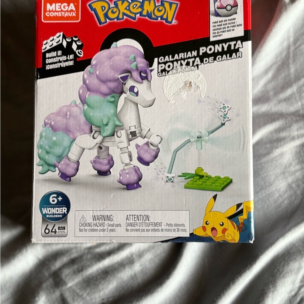 Mega Construx Pokémon Galarian Ponyta Building Set - Lavender and White